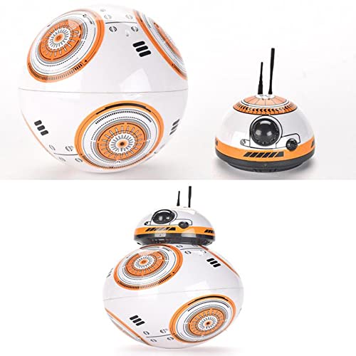 WJWA 2.4G Robot De Control Remoto Star Wars Figura De Acción BB-8 Ball RC Juguetes con Música Sonido, Force Awakens Minifigure