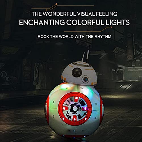 WJWA BB-8 Robot, Star Wars Intelligent Robot De Control Remoto 2.4g RC Luces De Colores Sonido Figura De Acción BB8 Magnética Robot