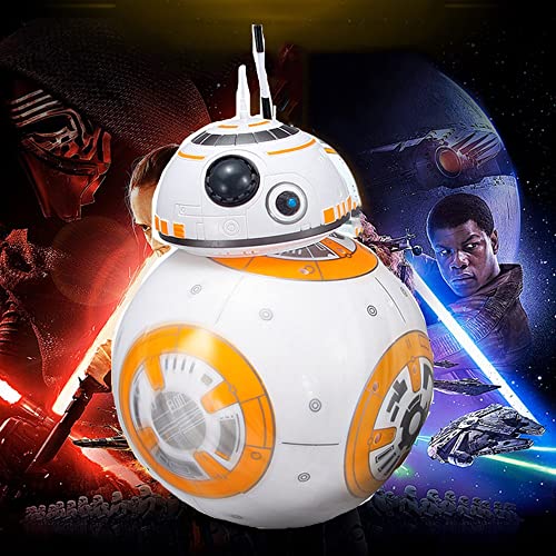 WJWA BB-8 Robot, Star Wars Intelligent Robot De Control Remoto 2.4g RC Luces De Colores Sonido Figura De Acción BB8 Magnética Robot