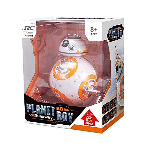 WJWA Robot De Control Remoto Inteligente BB 8 Figura De Anime De Star Wars BB-8, RC Juguetes con Música Sonido Figura De Acción