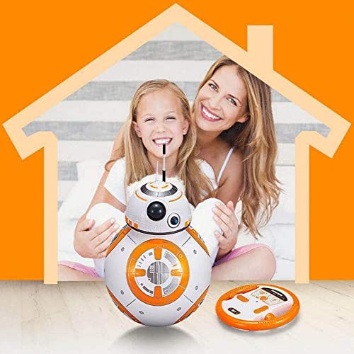 WJWA Robot De Control Remoto Star Wars RC BB8 Robot Upgrade Inteligente Figura De Acción, Luces De Colores, Música Dinámica, Rodando Y Caminando