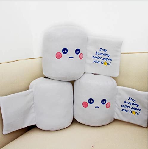 WMYWBYT Juguete De Peluche Deja De Acumular Papel Higiénico, Muñeco Suave De Papel Higiénico De Peluche Lindo, Muñeco Divertido Creativo 22Cm 1Pc