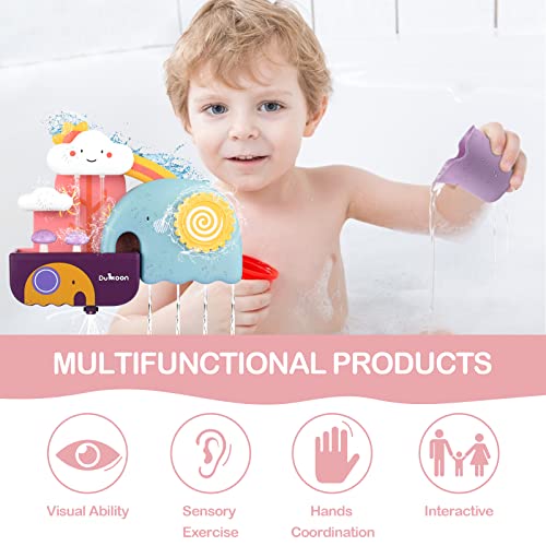 WolinTek Juguetes de Baño para Bebés, Juguetes Bañera,Kit de Juguetes Baño para Niños,Bañera Juegos de Ducha Regalos para niños y niñas de 1 2 3 4 5 6 año