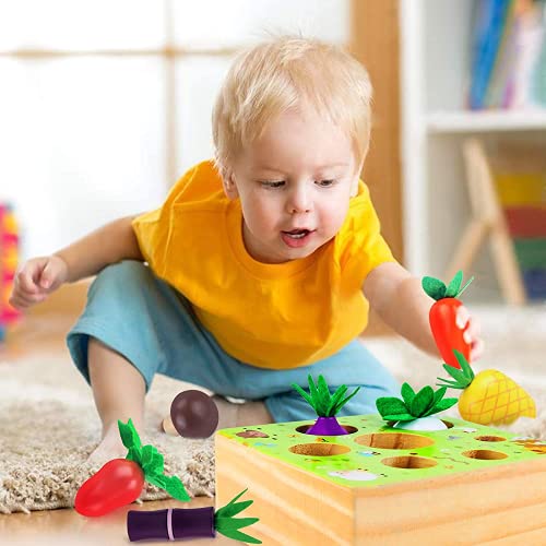 WolinTek Montessori Juguetes 1 Años, Juegos Educativos de Granja Infantiles Ejercicio, Juguetes de Madera,Juguetes Bebes 1 Año ,Juguetes educativos Regalo para niños,Regalo Bebe de Cumpleaños (A)