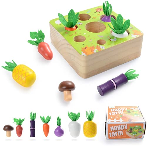 WolinTek Montessori Juguetes 1 Años, Juegos Educativos de Granja Infantiles Ejercicio, Juguetes de Madera,Juguetes Bebes 1 Año ,Juguetes educativos Regalo para niños,Regalo Bebe de Cumpleaños (A)