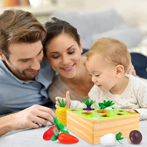 WolinTek Montessori Juguetes 1 Años, Juegos Educativos de Granja Infantiles Ejercicio, Juguetes de Madera,Juguetes Bebes 1 Año ,Juguetes educativos Regalo para niños,Regalo Bebe de Cumpleaños (A)