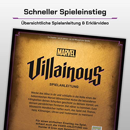 Wonder Forge- Ravensburger Marvel Villainous Infinite Power 26959-Juego de Estrategia en alemán con Moral de Juego a Partir de 12 años (Wonderforge 26959)