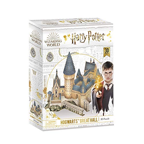 World Brands- Harry Potter-Gran salón de Hogwarts Puzzles 3D, Kit de Construcción, Multicolor (Cubic Fun DS1011H)