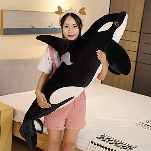 WPYLY Simulación Orca Doll Peluche de Juguete Vida Marina Ballena jorobada Almohada Ragdoll 75cm A