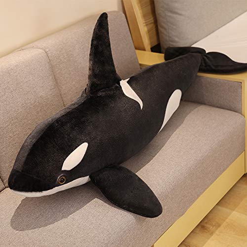 WPYLY Simulación Orca Doll Peluche de Juguete Vida Marina Ballena jorobada Almohada Ragdoll 75cm A