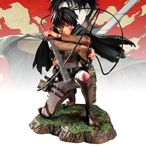 WSTERAO Attack on Titan Premium, Estatua de Attack on Titan Ackerman Levi'S Bloody Battle Figura de acción