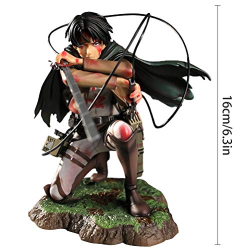 WSTERAO Attack on Titan Premium, Estatua de Attack on Titan Ackerman Levi'S Bloody Battle Figura de acción