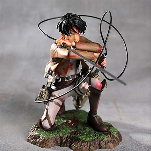 WSTERAO Attack on Titan Premium, Estatua de Attack on Titan Ackerman Levi'S Bloody Battle Figura de acción