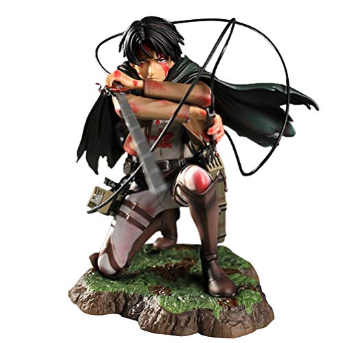 WSTERAO Attack on Titan Premium, Estatua de Attack on Titan Ackerman Levi'S Bloody Battle Figura de acción