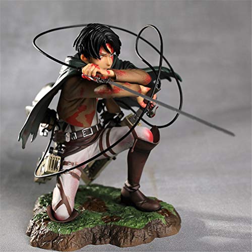 WSTERAO Attack on Titan Premium, Estatua de Attack on Titan Ackerman Levi'S Bloody Battle Figura de acción