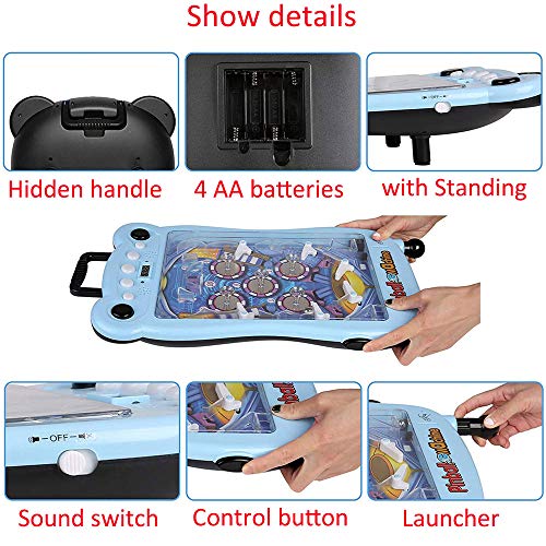 WSXM Mini Pinball Toy Super Pinball Toy Juego De Pinball para Niños Máquina De Pinball De Mesa Videojuego para Niños New Era Pinball Juego