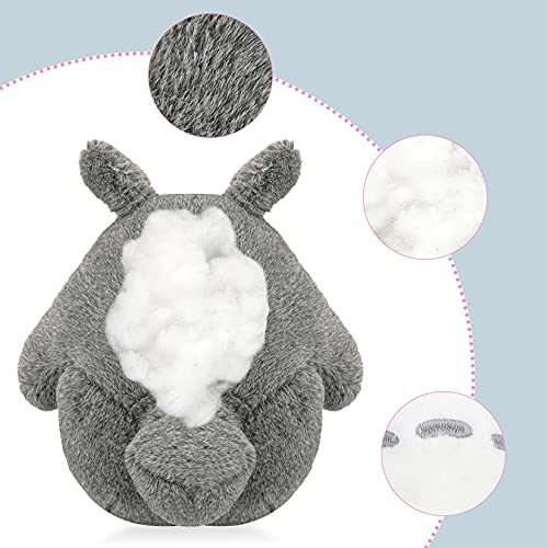 WSYC Mi Vecino Totoro Juguetes de Peluche Suave Personaje de Anime Totoro Muñeca Juguetes para Niños,Gris,30cm