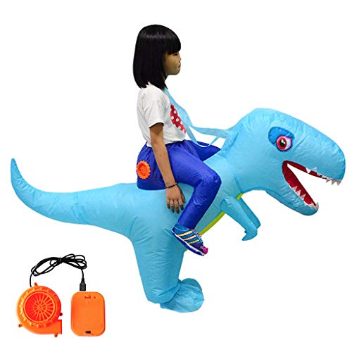 WT-YOGUET Inflable Adultos Niños Montar Disfraz de Dinosaurio Mascarada Cosplay Ropa de Vida Silvestre Halloween Tema Fiesta Juego de Roles Ropa al aire libre Props