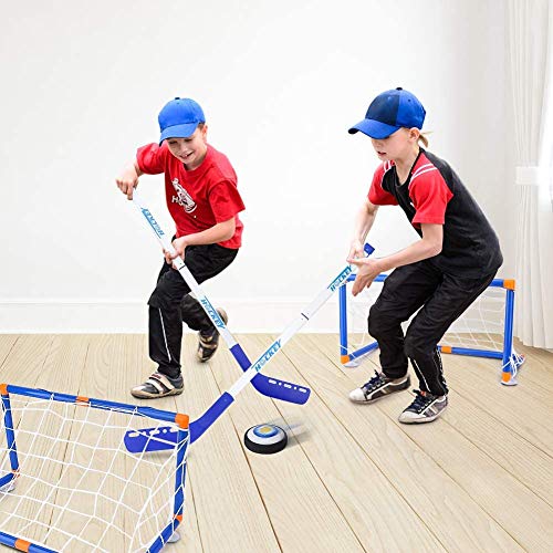 Wuudi Juguete de hockey sobre hielo con luces LED para niños de 3 a 12 años