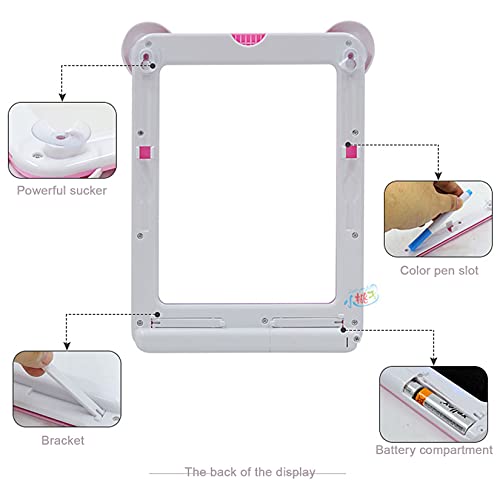 wuxafe Light Box, Tablero De Dibujo Led, Pizarra De Dibujo Magnética con Luces Led, Pizarra para Niños con Marco De Fotos De Color Efectos De Luces