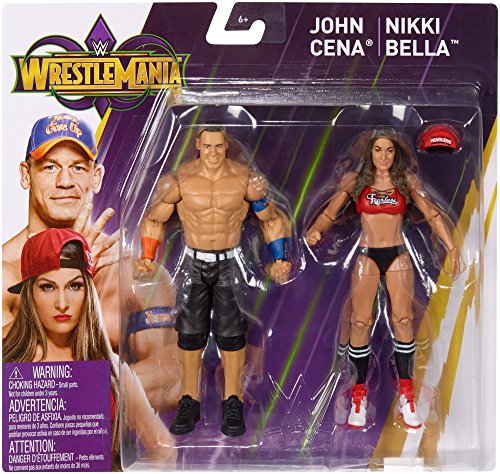 WWE Batalla Wrestlemania figuras de acción John Cena y Nikki Bella (Mattel FMH64)