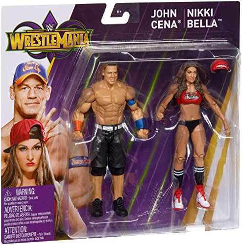 WWE Batalla Wrestlemania figuras de acción John Cena y Nikki Bella (Mattel FMH64)