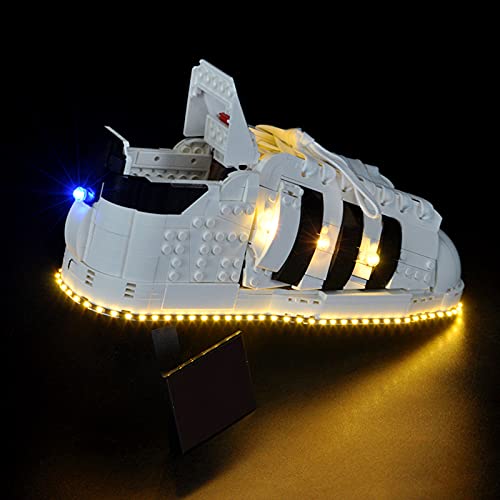 WWEI Juego de luces LED para Adidas Superstar 10282 compatible con Lego (sin set Lego).