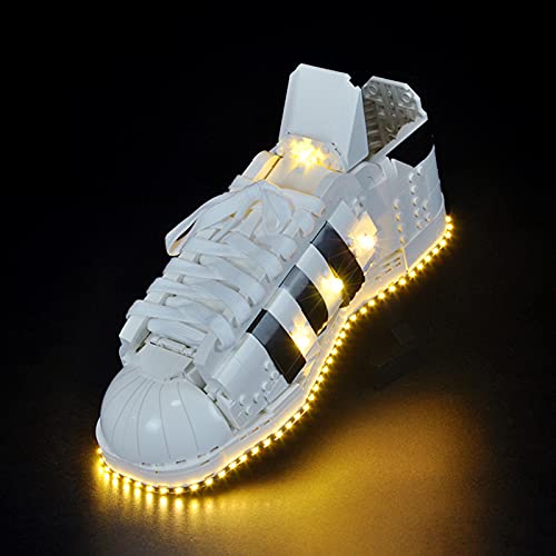 WWEI Juego de luces LED para Adidas Superstar 10282 compatible con Lego (sin set Lego).