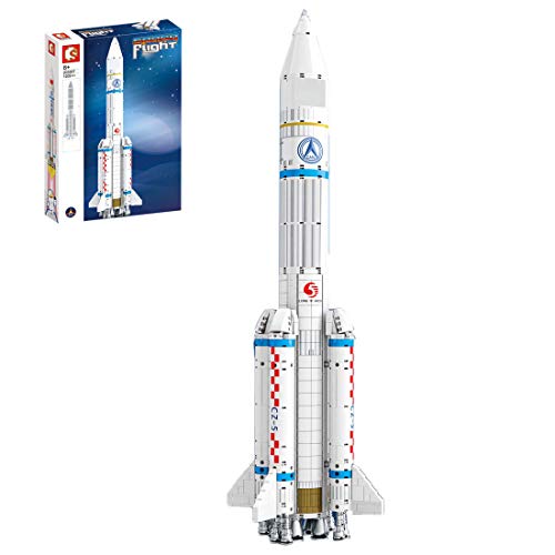 WWEI NASAS Apollo Saturn - Juego de construcción de cohete espacial (1202 unidades, compatible con Lego)