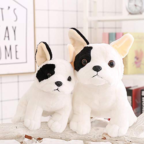 WWWL Peluche Precioso Lindo Sentado Bulldog muñeca Felpa Relleno abrazado Tirar Almohada Juguete Foto Props Mascota Sombras Perro para niños Regalo 27cm