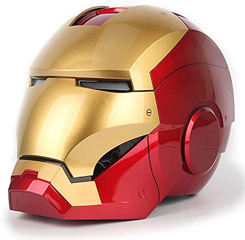 WXHJM Casco Iron Man 1: 1MK7 Casco Mascarilla Facial + Monochrome Platform,Eléctrico Cosplay Modelo Que Viste Vengadores Película Role-Playing Los Trajes de Halloween