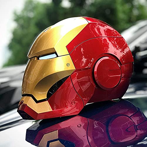 WXHJM Casco Iron Man 1: 1MK7 Casco Mascarilla Facial + Monochrome Platform,Eléctrico Cosplay Modelo Que Viste Vengadores Película Role-Playing Los Trajes de Halloween