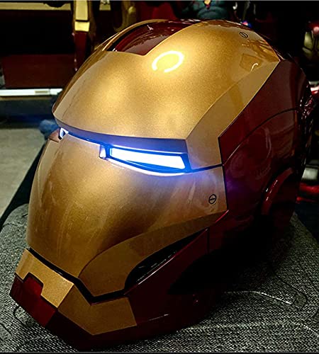 WXHJM Casco Iron Man 1: 1MK7 Casco Mascarilla Facial + Monochrome Platform,Eléctrico Cosplay Modelo Que Viste Vengadores Película Role-Playing Los Trajes de Halloween