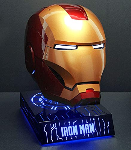 WXHJM Casco Iron Man 1: 1MK7 Casco Mascarilla Facial + Monochrome Platform,Eléctrico Cosplay Modelo Que Viste Vengadores Película Role-Playing Los Trajes de Halloween