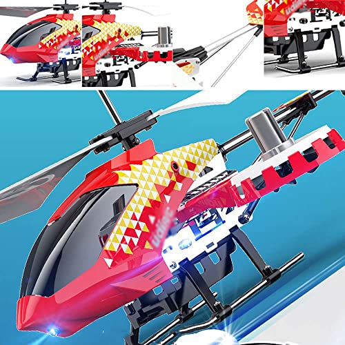 WYKDDM Mini Avión De Control Remoto, Helicóptero RC Recargable, Planeador De Prevención De Caídas, Avión De Combate RC De 4.5 Canales, Drone RC De Aleación 2.4G, Juguete De Regalo para Exteriores