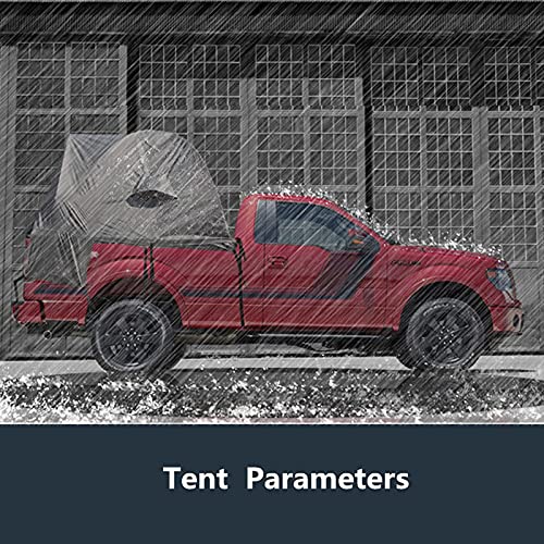 Wyxy Carpa para camioneta Carpa para Cama de camión Carpa para Acampar al Aire Libre Familia Turista Pesca Picnic Toldos de Viaje Carpa para automóvil para 3-4 Personas Tamaño 3 (170 CM)