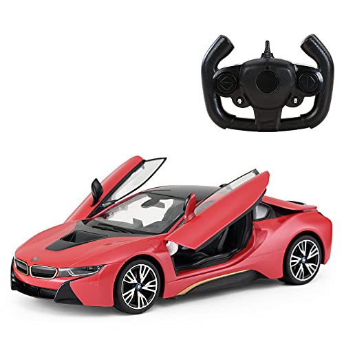 WZHIF Coche Deportivo Plano RC Interior de simulación de relación 1/14 Coche RC Ligero basado en Prensa de Carga USB Camión RC con luz Delantera/luz Interior Buggy RC con Ventana panorámica de puert