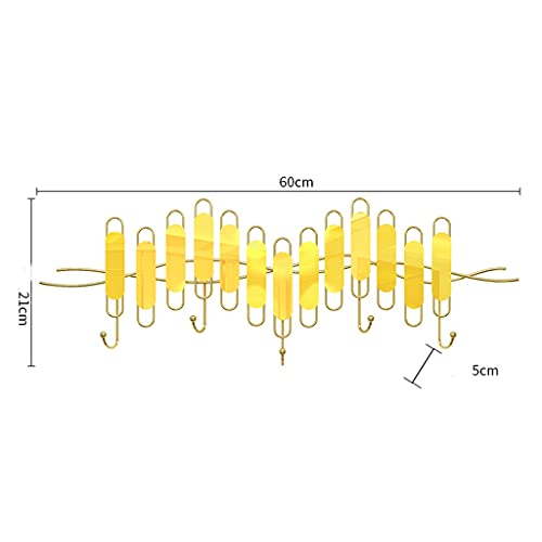 WZHZJ Gancho Decorativo de Estilo nórdico, Perchero de Hierro montado en la Pared, Perchero/Abrigo, Perchero para Ropa, Gancho para estantería montado en la Pared