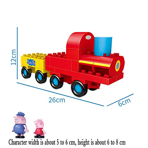 WZLDP Peppa Pig | Peppa Pig Abuelo | Edificio Regalo del Rompecabezas de Tren-Puzzle Infantil