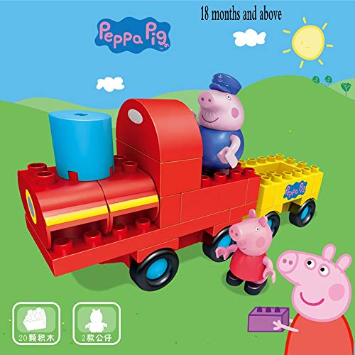 WZLDP Peppa Pig | Peppa Pig Abuelo | Edificio Regalo del Rompecabezas de Tren-Puzzle Infantil