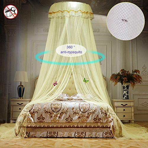 WZXHN Cama para niños Colgante Mosquitera Cúpula Cama con Dosel Red Cubierta de Cama Cortina Cuna Redonda Tienda de Red Decoración de la habitación de los niños-B