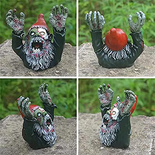 XIABAOBAO Estatuas de jardín Halloween Pascua Pascua Media Cuerpo Aumento Mano Zombie Decoraciones Resina Zombie Horror GNOME Dwarf Figura Estatua Halloween Prop Esculturas Jardinería DIY