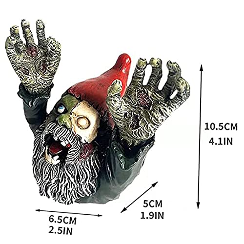 XIABAOBAO Estatuas de jardín Halloween Pascua Pascua Media Cuerpo Aumento Mano Zombie Decoraciones Resina Zombie Horror GNOME Dwarf Figura Estatua Halloween Prop Esculturas Jardinería DIY