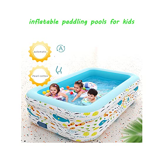 XIAOFEI Piscinas Hinchable para Niños, Familiar Inflable Piscina with Aire Automátic Pump,un Botón Puede Completar El Inflado Duradera PVC Exterior Piscina, para Adultos Niños