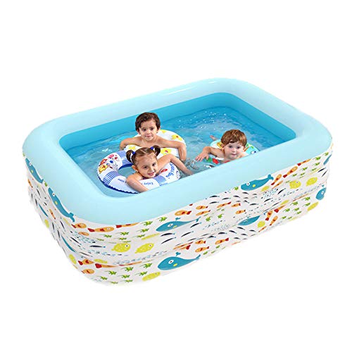 XIAOFEI Piscinas Hinchable para Niños, Familiar Inflable Piscina with Aire Automátic Pump,un Botón Puede Completar El Inflado Duradera PVC Exterior Piscina, para Adultos Niños