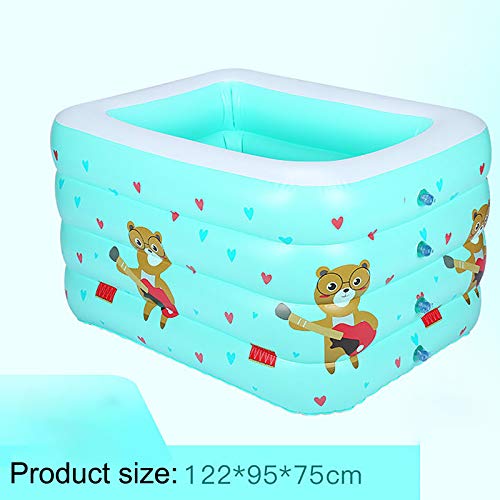 XIAOFEI Piscinas Hinchable para Niños, Inflable Familiar Piscina with Air Pump, Niños Piscina Duradera pour Exterior, Playa, Patio, Piscinas de salón Familiares