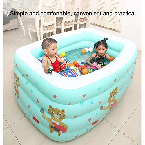 XIAOFEI Piscinas Hinchable para Niños, Inflable Familiar Piscina with Air Pump, Niños Piscina Duradera pour Exterior, Playa, Patio, Piscinas de salón Familiares