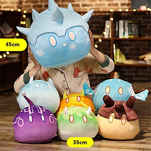 xiaomomo521 Peluche Genshin Impact Slime,Genshin Impact Slime Monster Plush Toy, Juguetes De Peluche Genshin Impact Plush Slime Pillow Toys,Slime Plush CojíN Relleno Soft Plush Dolls 45cm Vento