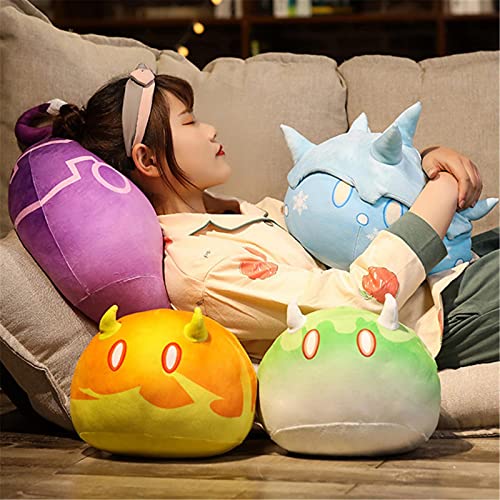 xiaomomo521 Peluche Genshin Impact Slime,Genshin Impact Slime Monster Plush Toy, Juguetes De Peluche Genshin Impact Plush Slime Pillow Toys,Slime Plush CojíN Relleno Soft Plush Dolls 45cm Vento