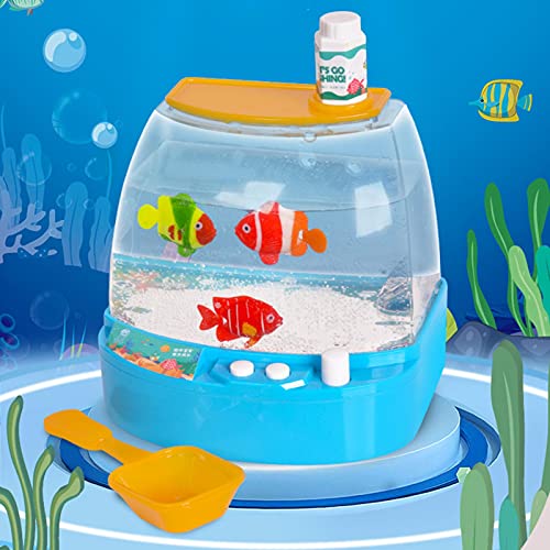 XIAOTIAN Pecera Eléctrica, Juego De Pesca Magnético, Experiencia De Alimentación Interactiva para Niños, Acuario para Niños, Juego De Juguetes para La Piscina De Pesca